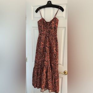 ALC lilah floral spaghetti strap midi dress - size 6 (new without tags)